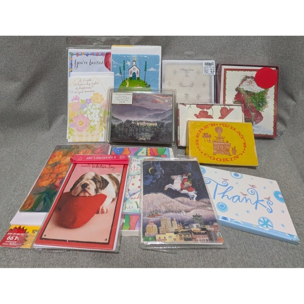 Hallmark Stationery Lot Mixed Greeting Cards Invitations Recipe Cards Multicolor